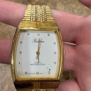 Panther Quartz Gold Tone Women’s Watch – Water Resistant – For Repair / Parts